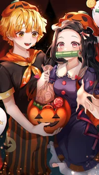 Nezuko and Zenitsu