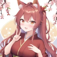 Red kitsune girl
