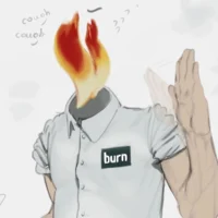 Burn person