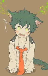 Yandere cat green