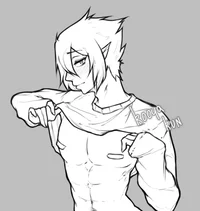 Yandere male and cat