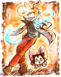 Cuphead and kid yn