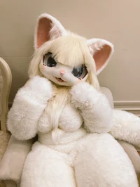 White kitty fursuit