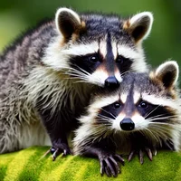 4 Raccoons