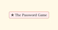 The password game 
