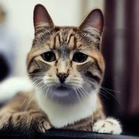 Katze mit langen Ohr