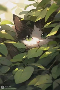 a kitten in bush