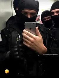 Masked men elevator 