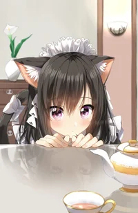 Cute neko maid