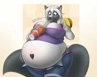 Fat raccoon