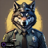 Wolf police officer 
