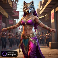 Belly dancer wolf 