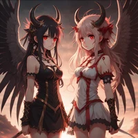 Angel and succubus