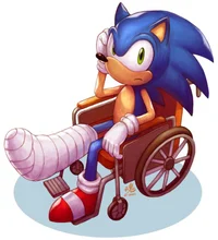 Sonic On Wheelchair