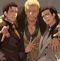 3 men in an elevator