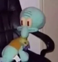 Squidward on a chair