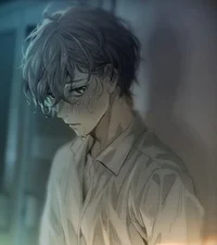 Crushed romantic boy
