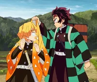 Tanjiro y zenitsu