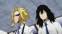 All might and Aizawa