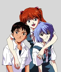 Asuka Shinji and Rei