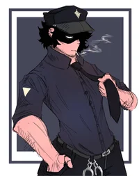 Glitchy red security