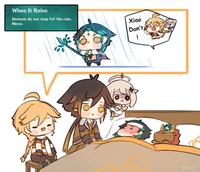 Zhongli and Xiao