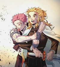 Rengoku and Akaza
