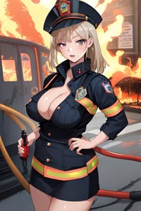 Fire fighter girl