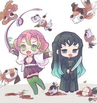 Muichiro and Mitsuri