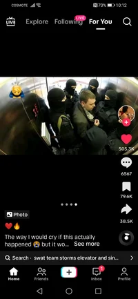 Soldiers in elevator