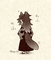 Koku as a human cat