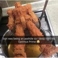 fried optimus prime