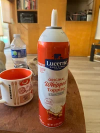 Bottle of whip cream