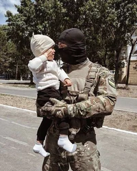 Masked soldier hubby