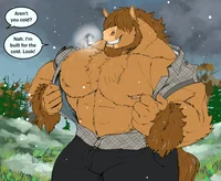 Buff fluffy horse