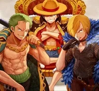 Luffy Zoro y Sanji