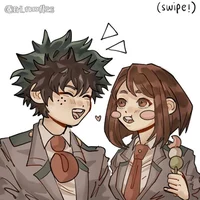 Deku and uraraka 