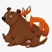 Fox and Bear BFFs