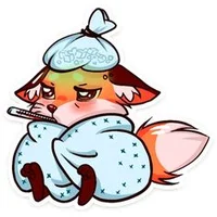 Fox with a cold