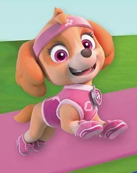 Skye with pink shoes