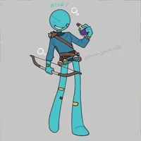 Blue stickman 