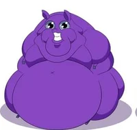 Fluffy morado gordo