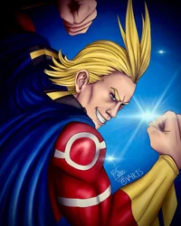 Adopted by All might