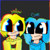 Cyan and Yellow