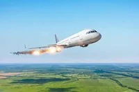 A crashing plane