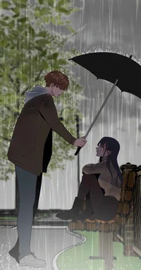 The stranger in rain