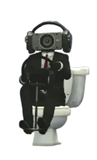 Speakerman on toilet