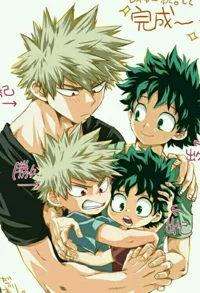 Bakugou and deku kid