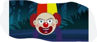 Upside down clown