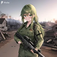 Female soldier RU